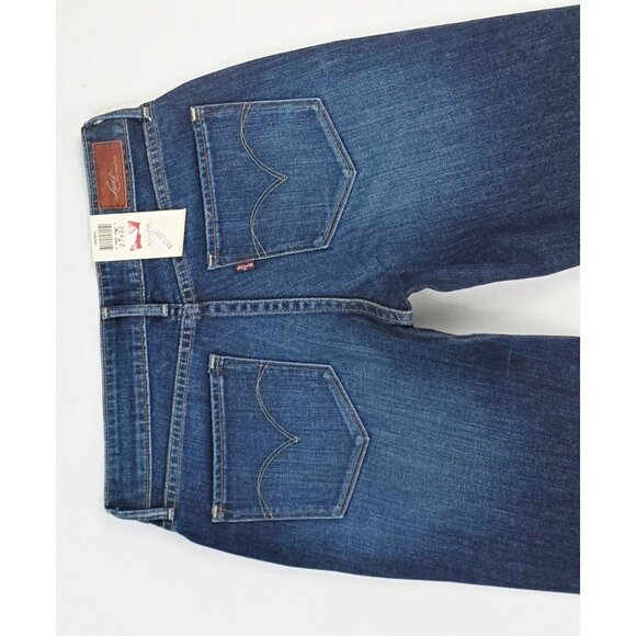 Levi's Size 27X32 Womens Bootcut Bold Curve Modern Fit Blue Denim Logo Jeans NWT - Picture 14 of 15